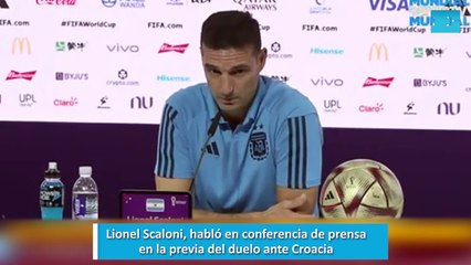 Lionel Scaloni, habló en conferencia de prensa en la previa del duelo ante Croacia