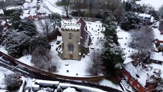 Snow in Hailsham and Hellingly Drone Footage