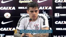 Timão volta aos treinamentos de olho no jogo contra o Coritba, que pode lhe dar a liderança