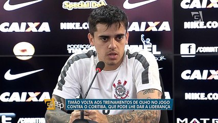 Timão volta aos treinamentos de olho no jogo contra o Coritba, que pode lhe dar a liderança