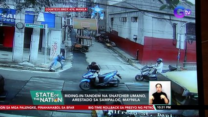 Riding-in-tandem na snatcher umano, arestado sa Sampaloc, Maynila | SONA