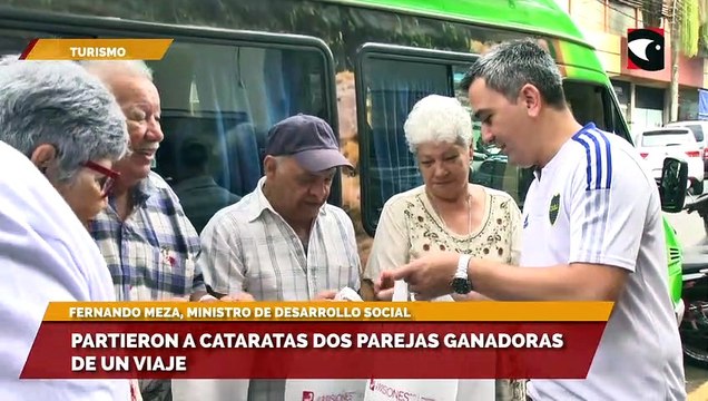 Partieron a Cataratas dos parejas ganadoras de un viaje