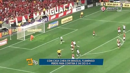 Com casa cheia em Brasília, Flamengo perde para o Coritiba e sai do G-4