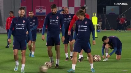 Скачать видео: Qatar 2022, l'attesa della Croazia. Il capitano Modrić: 