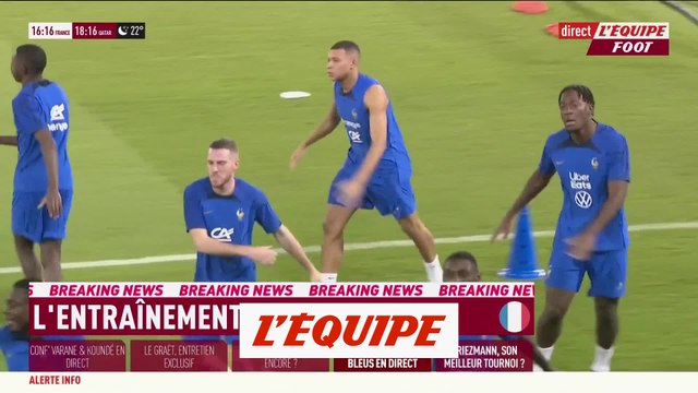 Tchouaméni et Upamecano absents de l'entraînement - Foot - CM 2022 - Bleus