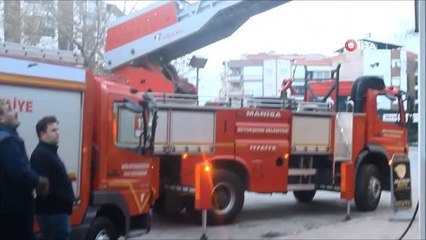 İş yerinde çıkan yangın paniğe neden oldu