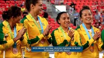 Após bronze no Pan, seleção feminina de Rugby desembarca em São Paulo