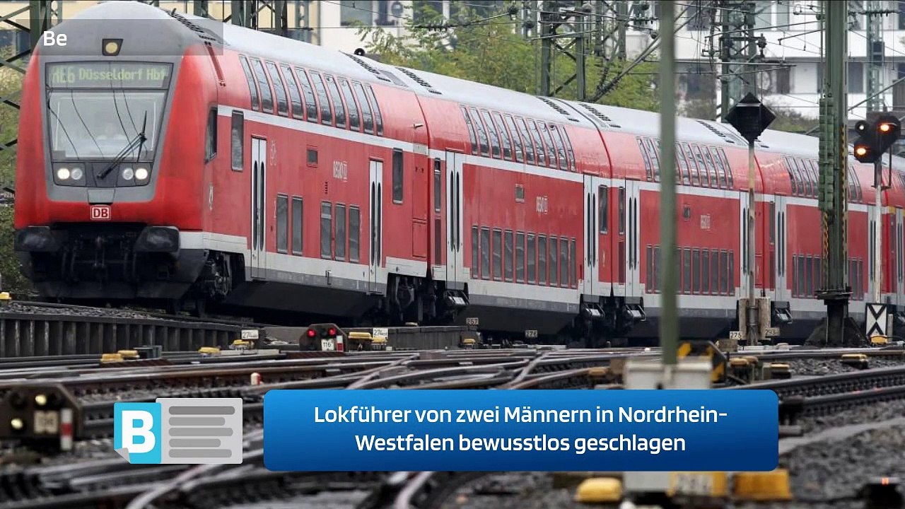 Lokführer von zwei Männern in Nordrhein-Westfalen bewusstlos geschlagen