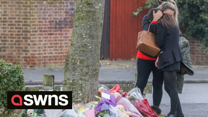 Floral tributes were left for three young boys confirmed dead after plunging into a frozen lake