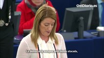 La presidenta de la Eurocámara afirma que no habrá 