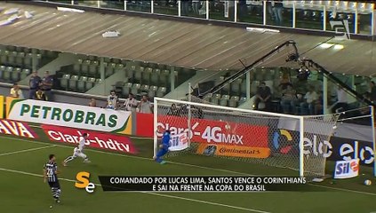 Tải video: Santos larga na frente do Corinthians na Copa do Brasil