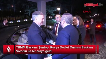 TBMM Başkanı Şentop, Rusya Devlet Duması Başkanı Volodin ile bir araya geldi