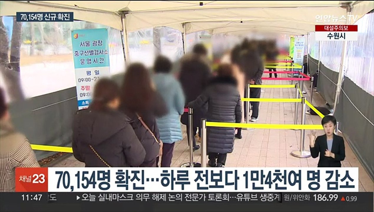 7만 명대 확진…마스크 해제 기준 논의 시작