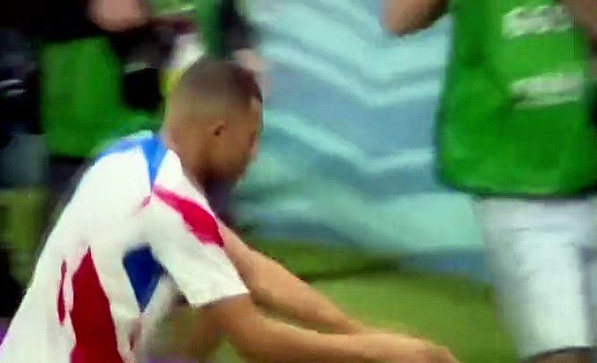 Kylian Mbappe apologises to a France fan after hitting him in the FACE with a stray shot during World Cup semi-final warm-up... as Les Bleus do battle with Morocco for a place in Sunday's final against Argentina