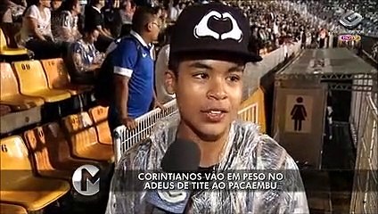 Corintianos vão em peso no adeus de Tite ao Pacaembu