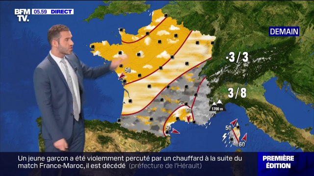 Températures en baisse, risque de neige dans le nord-est...la météo de ce jeudi