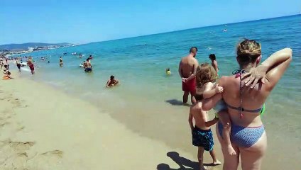 Badalona Beach - Barcelona Spain - Beach Walking tour - July 2022