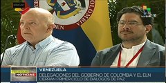 teleSUR Noticias 15:30 12-12: Gobierno colombiano y ELN concluyen primer ciclo de negociaciones de paz