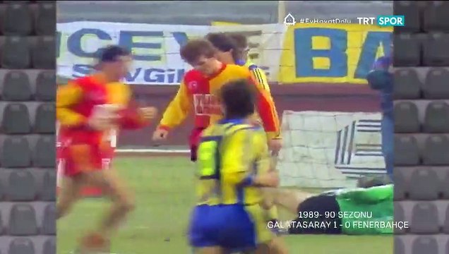 NOSTALJİ _ 1989-1990_ Galatasaray 1-0 Fenerbahçe (ÖZET)