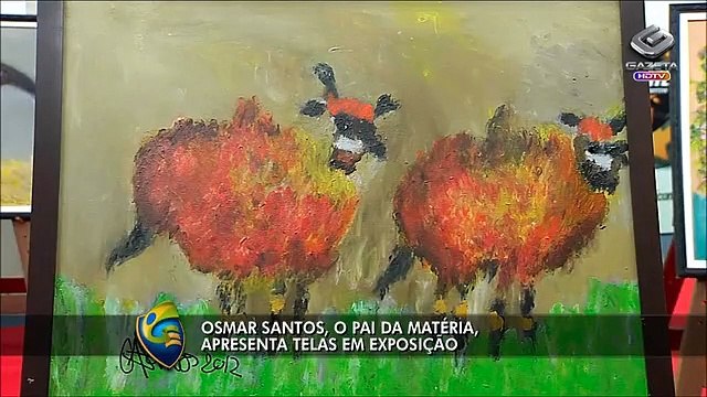 Confira a exposição de pinturas do ex-narrador Osmar Santos