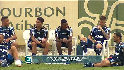 Reforços do Verdão, Tchê Tchê e Mina treinam com a equipe