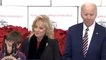 Joe and Jill Biden watch on as young boy reads Christmas poem at Toys for Tots event
