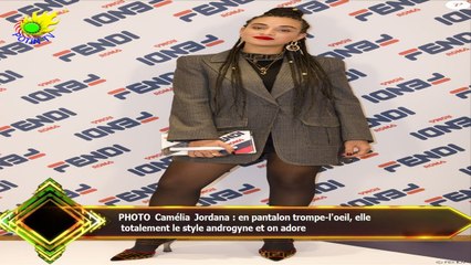 PHOTO Camélia Jordana : en pantalon trompe-l'oeil, elle  totalement le style androgyne et on adore