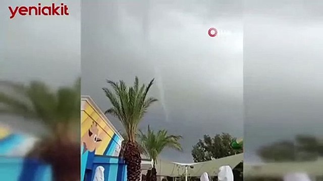 Antalya'da hortum paniği! Korku dolu anlar böyle kaydedildi