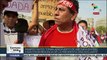Manifestantes exigen renuncia de la pdta. Dina Boluarte y liberación del exmandatario Pedro Castillo