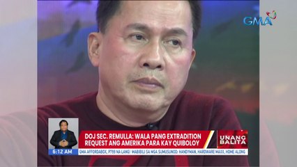 DOJ Sec. Remulla: Wala pang extradition request ang Amerika para kay Quiboloy | UB