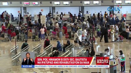 Sen. Poe, hinamon si DOTr Sec. Bautista na ipatupad ang rehabilitasyon sa NAIA | UB