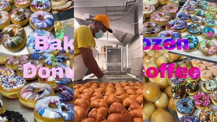 Put glaze on donuts