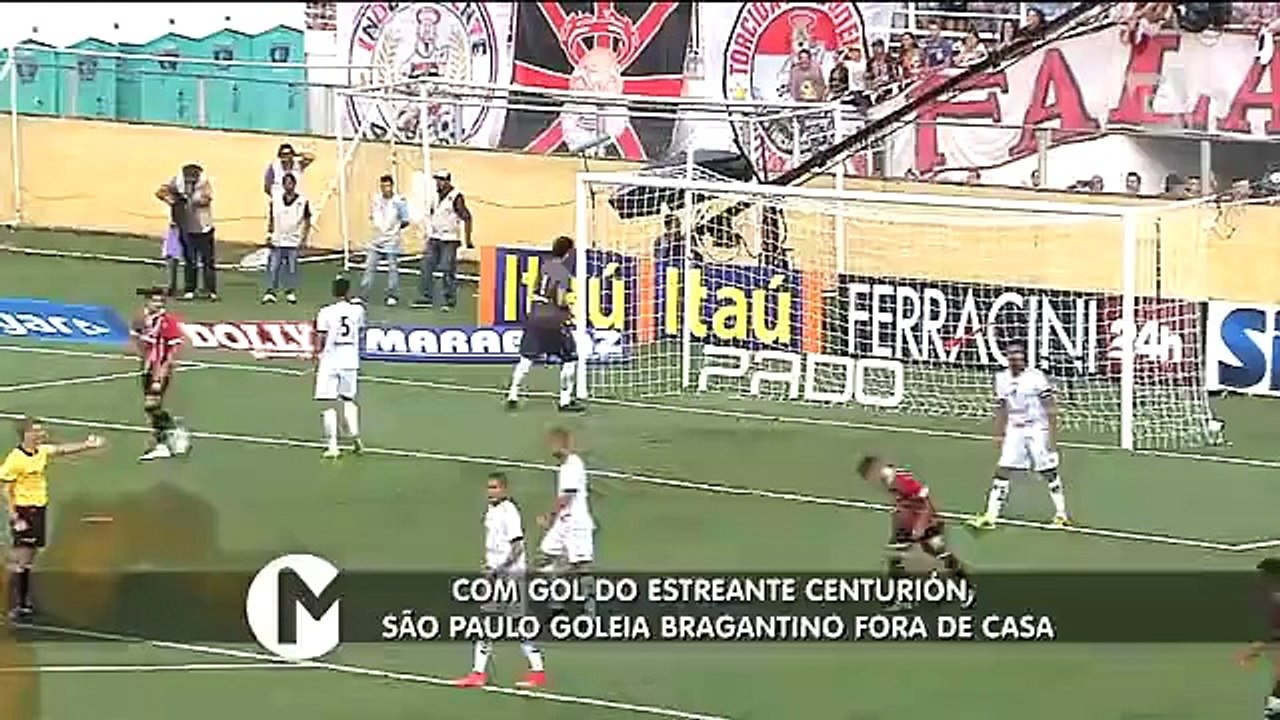 Com gol do estreante Centurión, São Paulo goleia Bragantino