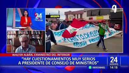 Walter Albán: Ahora que no está Castillo, la mira está puesta en el Congreso y Dina Boluarte