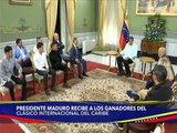 Pdte. Maduro recibe en el Palacio de Miraflores a los ganadores del Clásico Internacional del Caribe