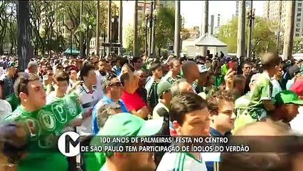 Festa na Praça da Sé, comemora os 100 anos do Palmeiras