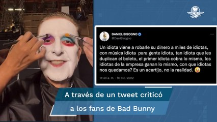 Daniel Bisogno se burla e insulta a fans estafados en concierto de Bad Bunny 