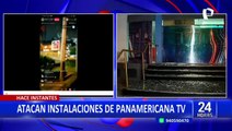 Manifestantes atacan con piedras la sede de Panamericana Televisión