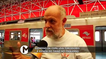 Expresso da Copa leva torcedores para Arena Corinthians