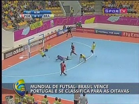 Brasil vence e vai às oitavas no Mundial de Futsal