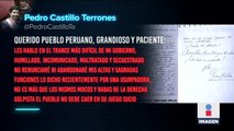 En una carta, Pedro Castillo llama “usurpadora” a Dina Boluarte