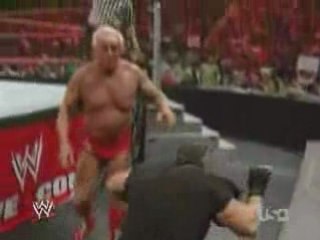 Raw 3/17/08 part 9 ric flaire vs vince mcmahon street fight