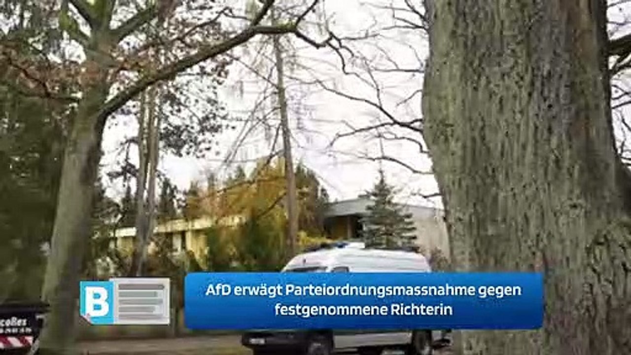 AfD erwägt Parteiordnungsmassnahme gegen festgenommene Richterin
