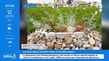 13/12/2022 - Le 6/9 de France Bleu Béarn Bigorre en vidéo