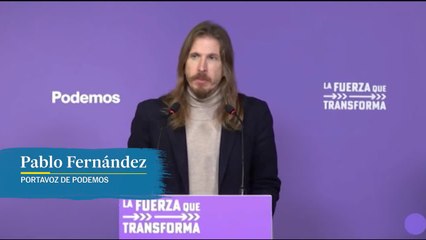 Pablo Fernández, portavoz de podemos: "Nuestro objetivo es que ayude a aflojar el peso del precio de la cesta de la compra sobre las familias"