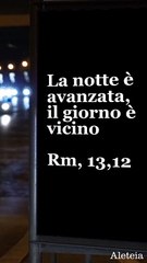 Cartello stradale natalizio: “La notte è avanzata, il giorno è vicino”