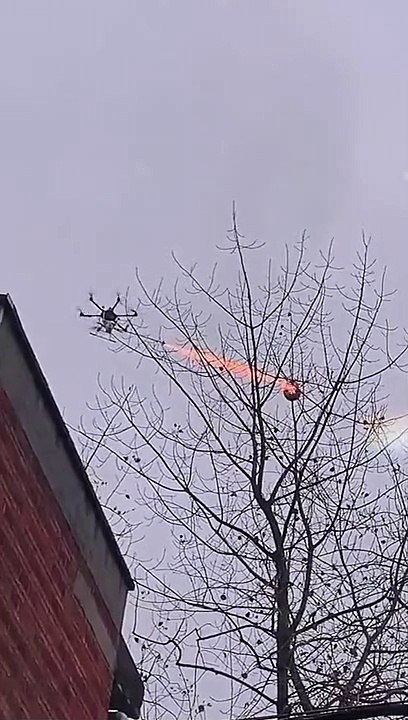 Un drone lance-flammes pour détruire un nid de frelons à distance