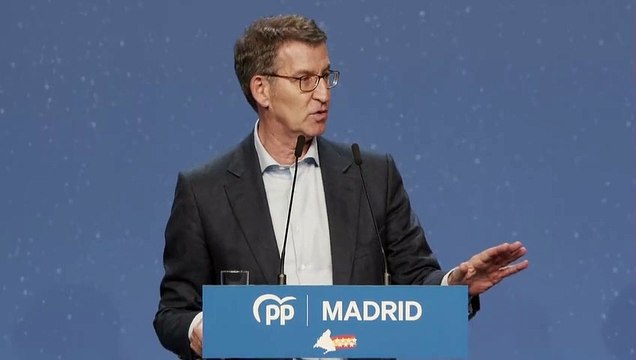Feijóo y Ayuso en la cena de Navidad del PP de Madrid: «O nosotros o Sánchez»