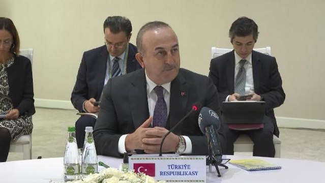 Çavuşoğlu, Türkiye-Azerbaycan-Türkmenistan Üçlü Dışişleri Bakanları Toplantısı'na katıldı
