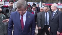 Gelecek Partisi Genel Başkanı Davutoğlu, CHP Genel Merkezi'nden ayrıldı